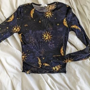 Sun and moon sheer top princess Polly